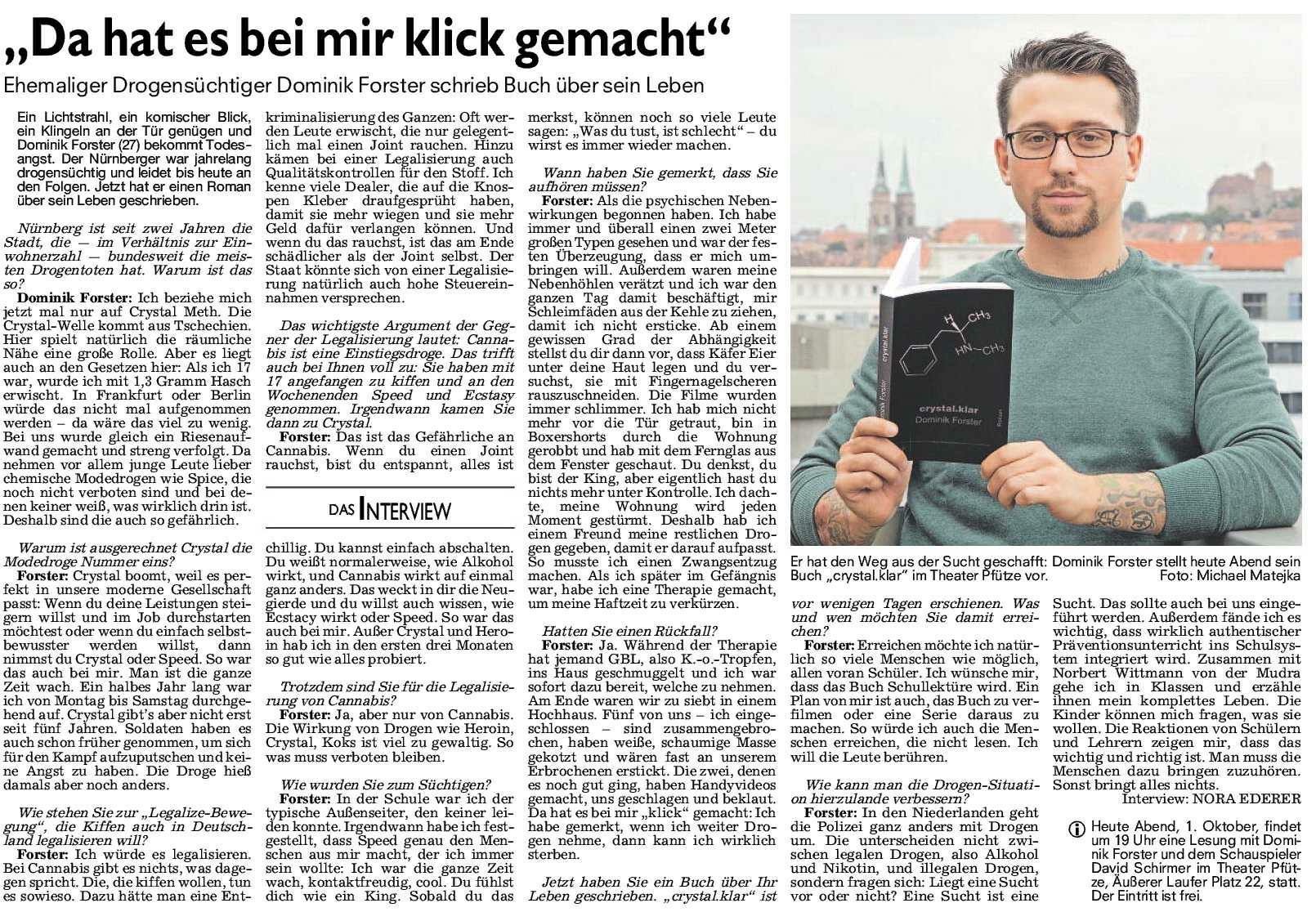Dominik Forster Interview Buch Crystal